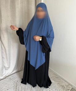 Abaya Israe Soie De Medine - Noir