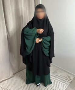 Abaya Sakina  - vert sapin