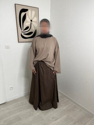 JUPE MAXI - CHOCOLAT