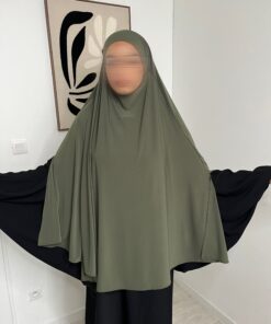 Khimar Jersey Fentes - Kaki